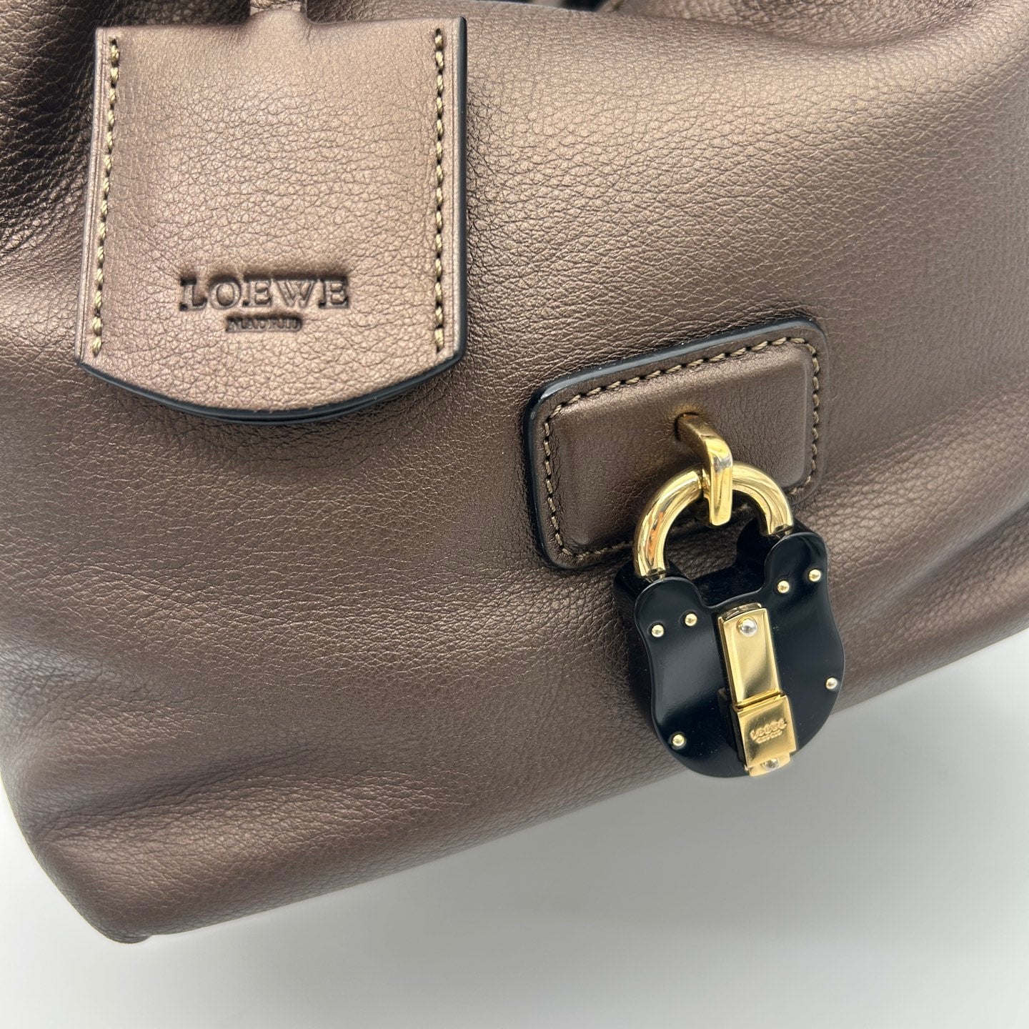 Loewe Leather Hobo Bag Bronze [Used]
