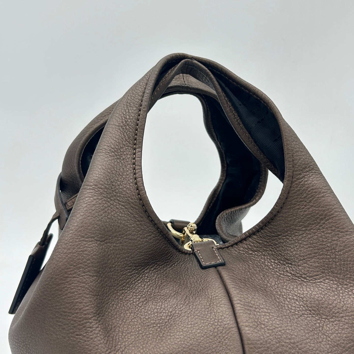 Loewe Leather Hobo Bag Bronze [Used]
