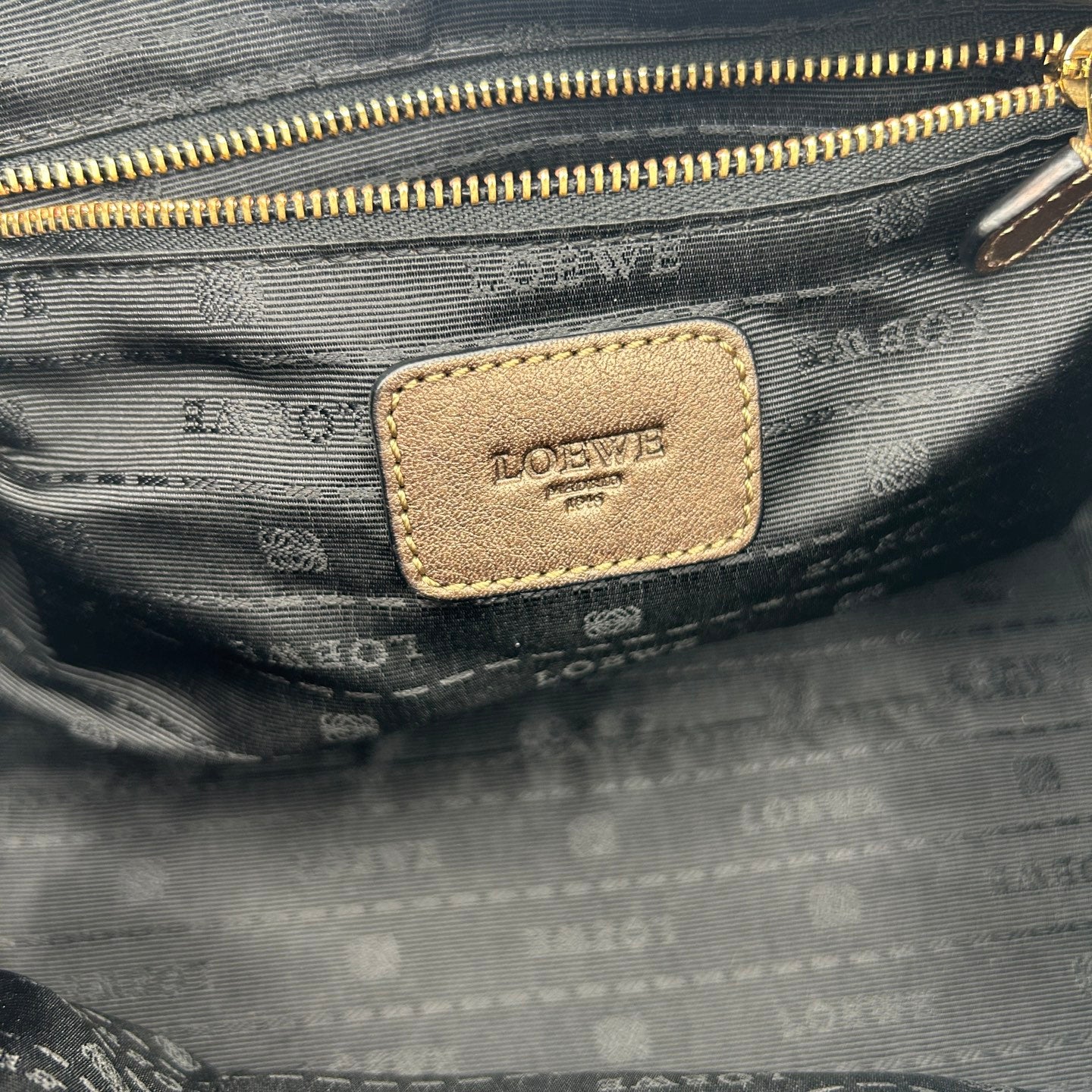 Loewe Leather Hobo Bag Bronze [Used]