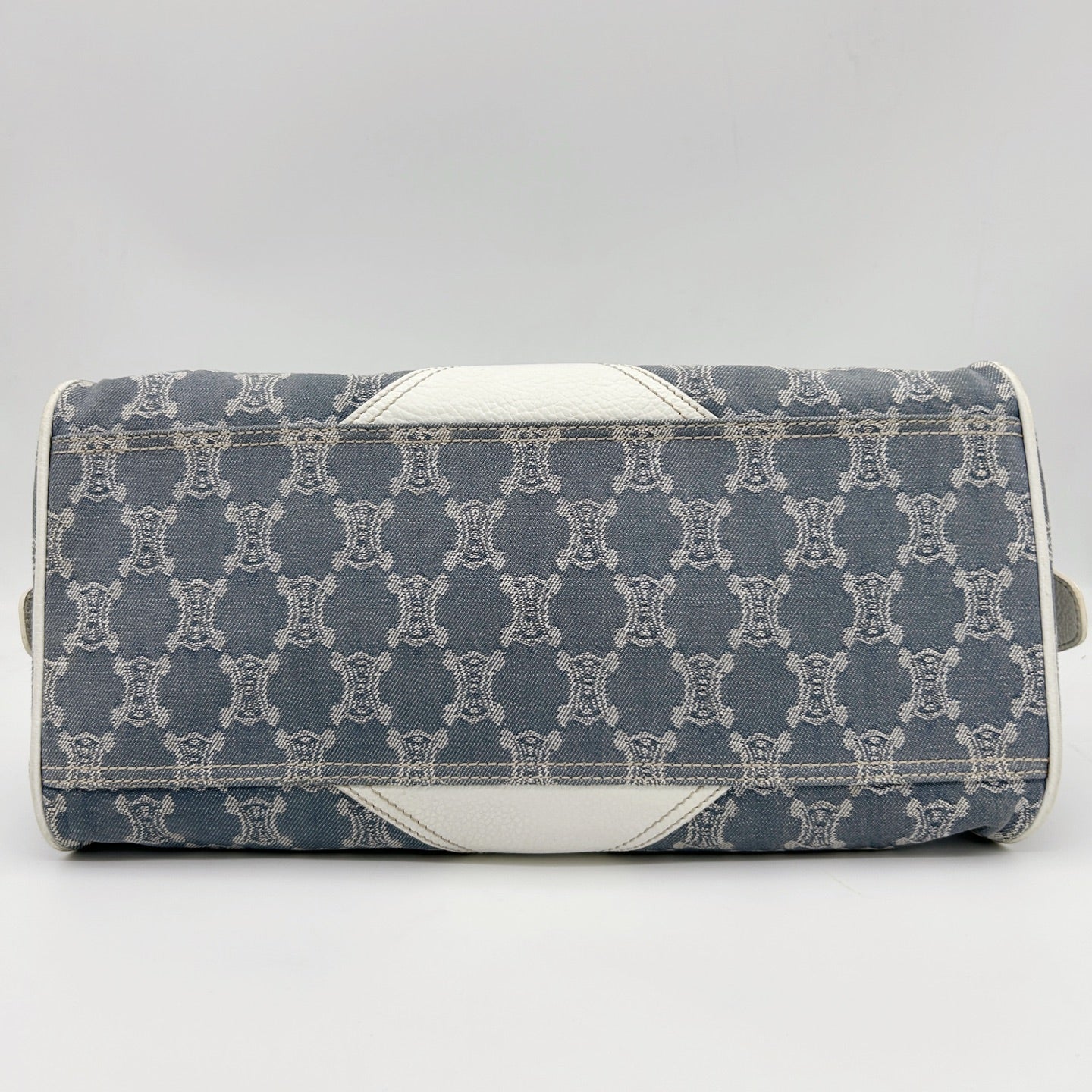 Celine Triomphe Denim Bowling Bag Light Blue [Used]