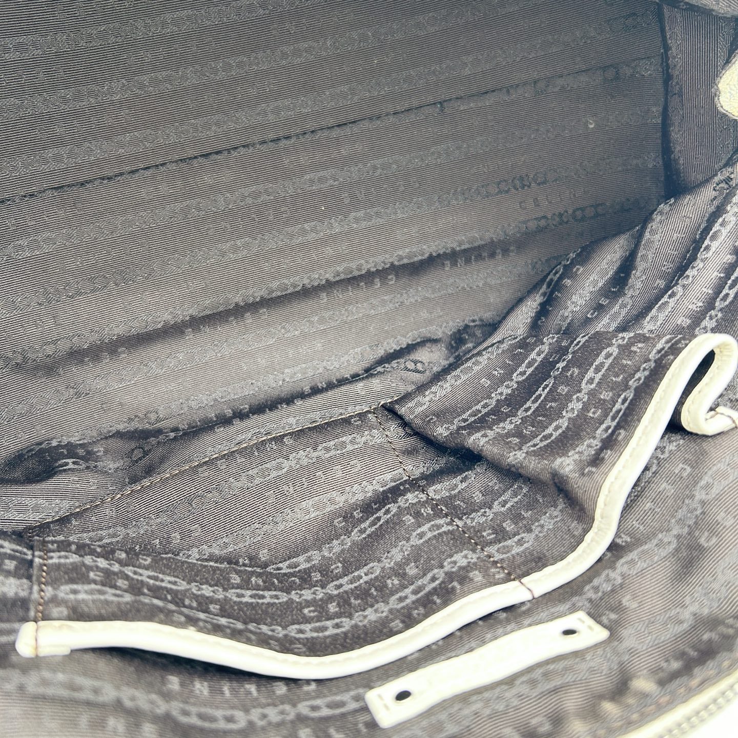Celine Triomphe Denim Bowling Bag Light Blue [Used]