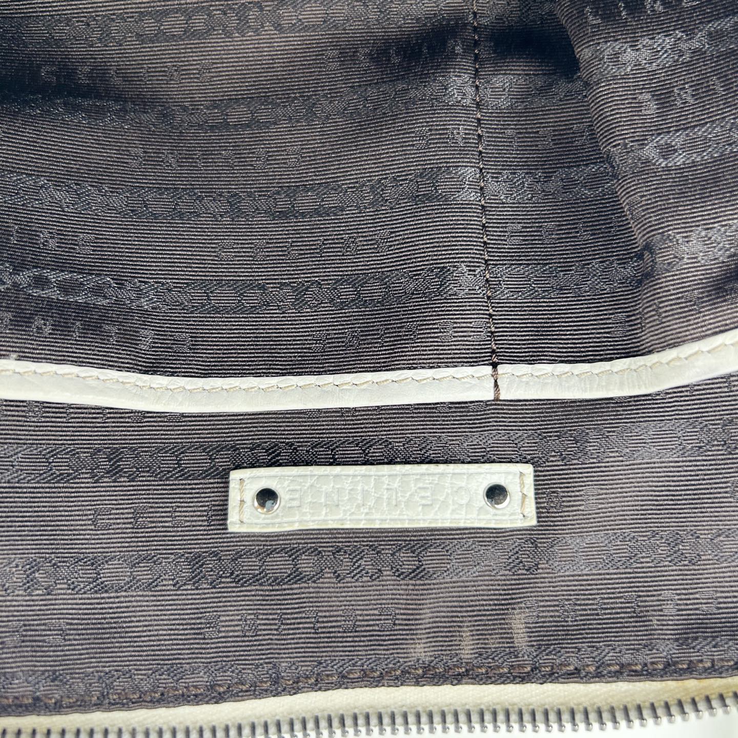 Celine Triomphe Denim Bowling Bag Light Blue [Used]