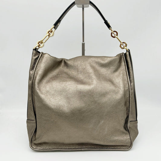 Loewe Metallic Bronze Anagram Flap Shoulder Bag [Used]