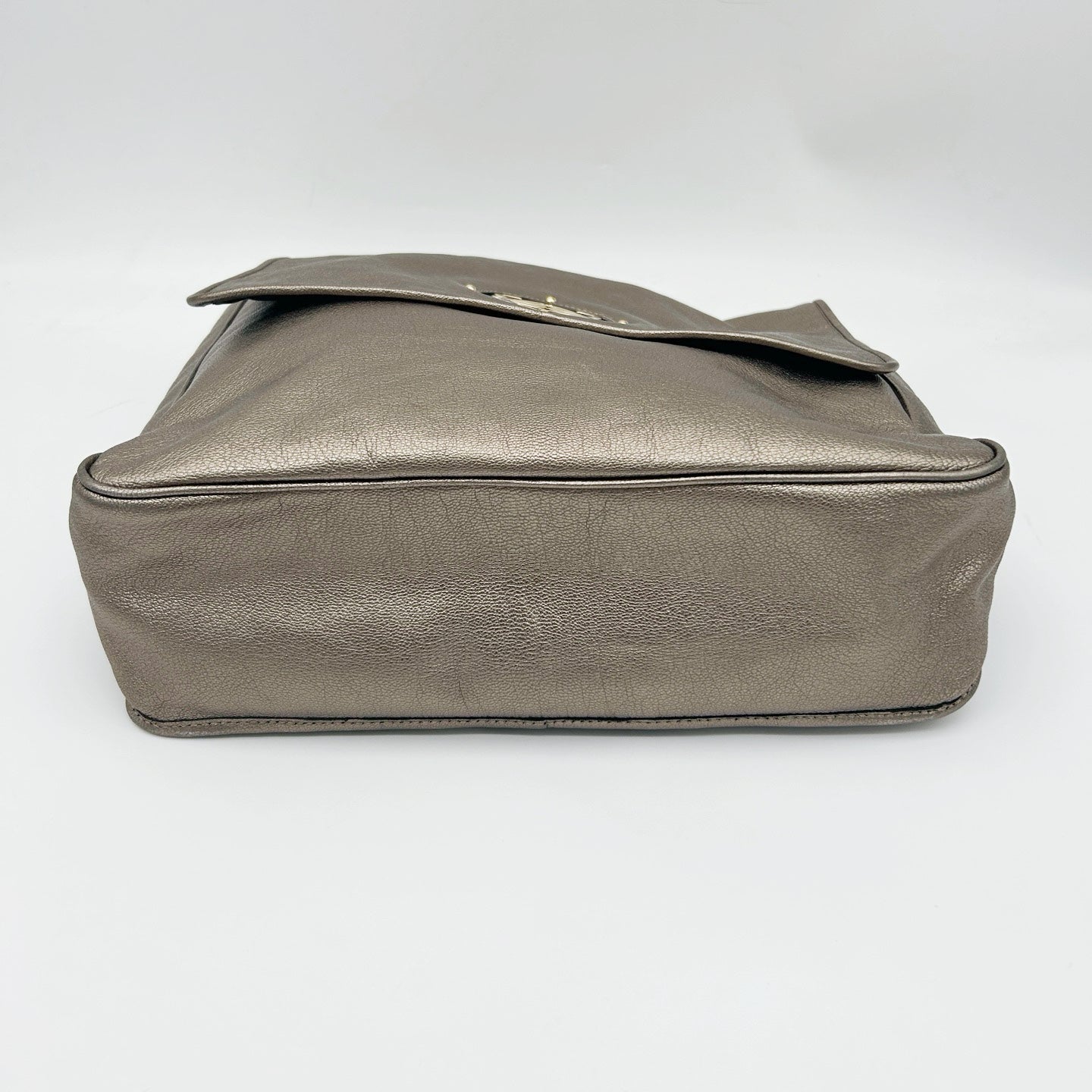 Loewe Metallic Bronze Anagram Flap Shoulder Bag [Used]