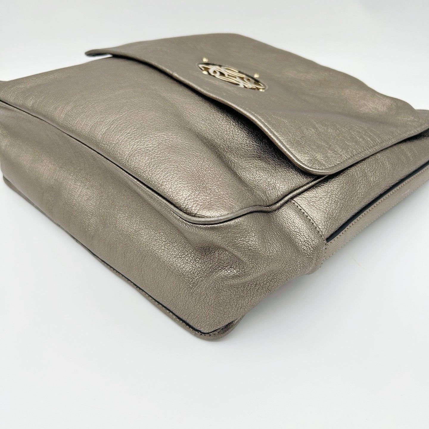 Loewe Metallic Bronze Anagram Flap Shoulder Bag [Used]