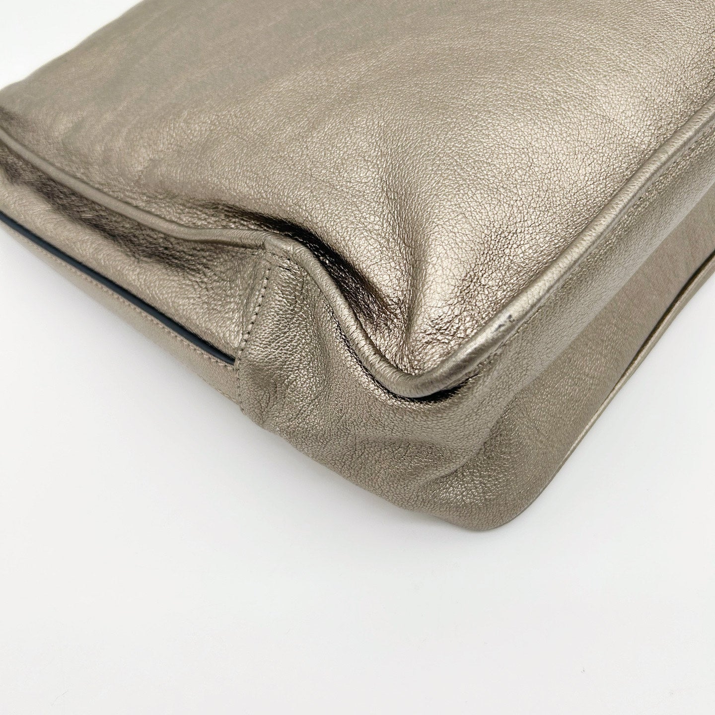 Loewe Metallic Bronze Anagram Flap Shoulder Bag [Used]