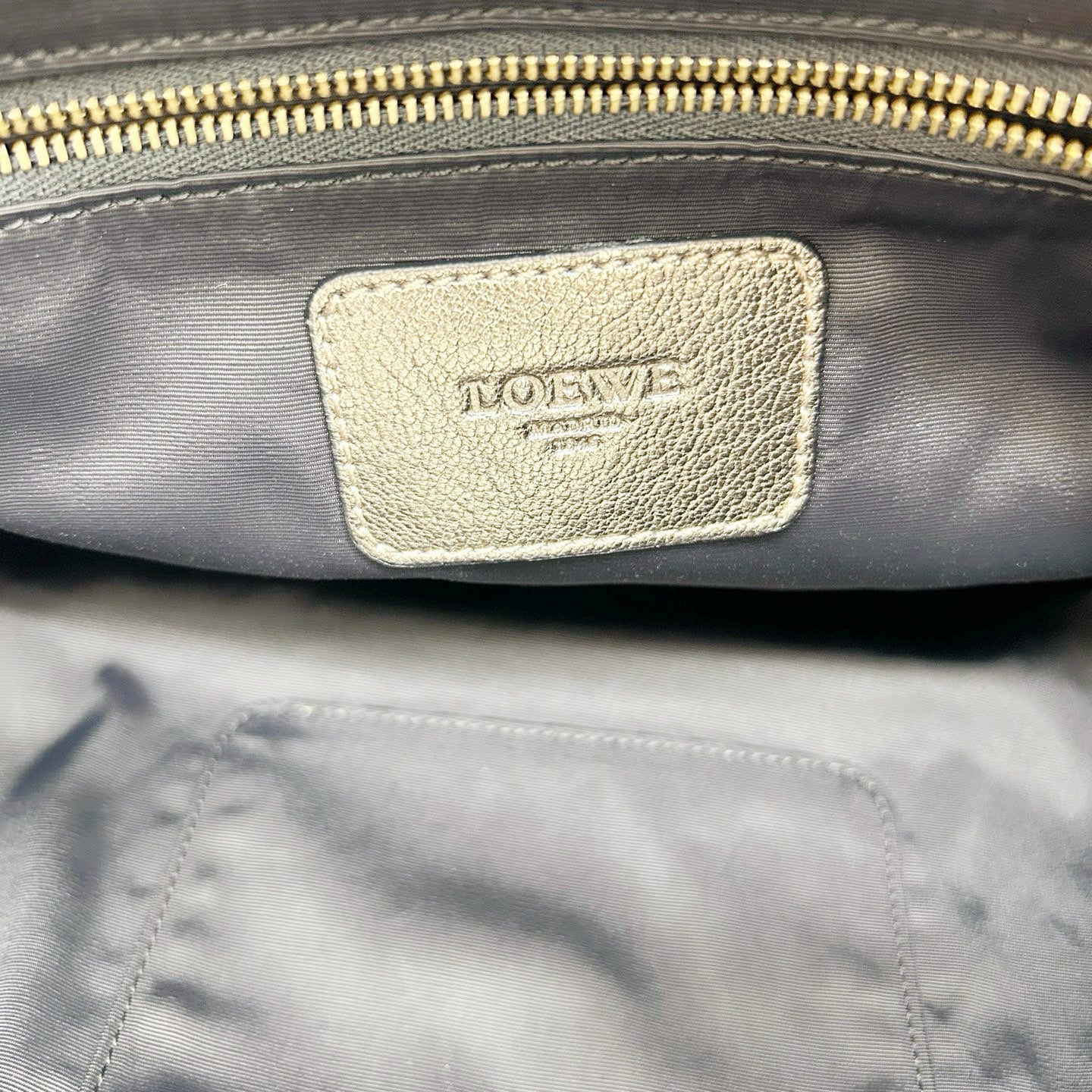 Loewe Metallic Bronze Anagram Flap Shoulder Bag [Used]