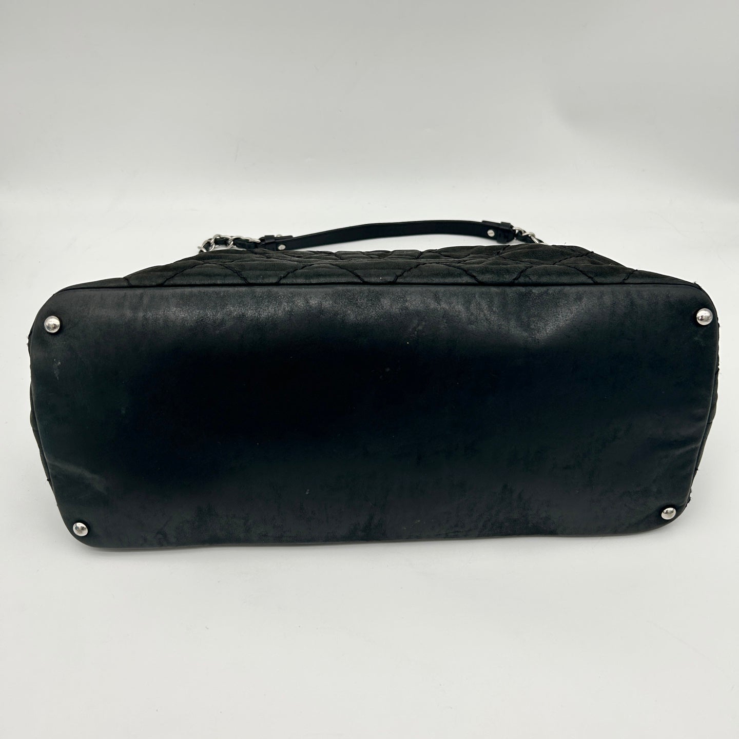CHANEL Black Iridescent CC Logo 2-Way Chain Tote Bag [Used]