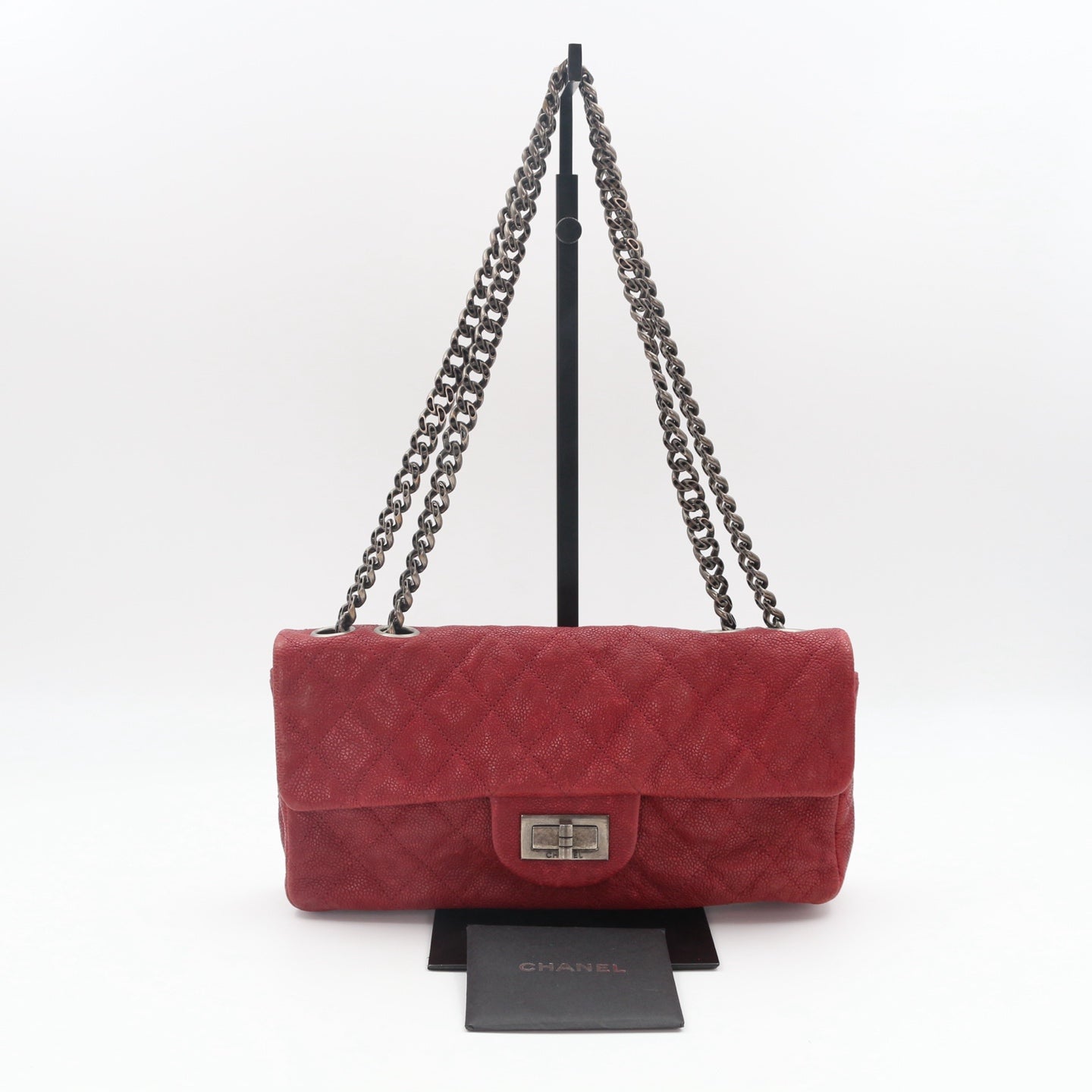 CHANEL Red Caviar Leather 2.55 Reissue Flap Bag [Used]