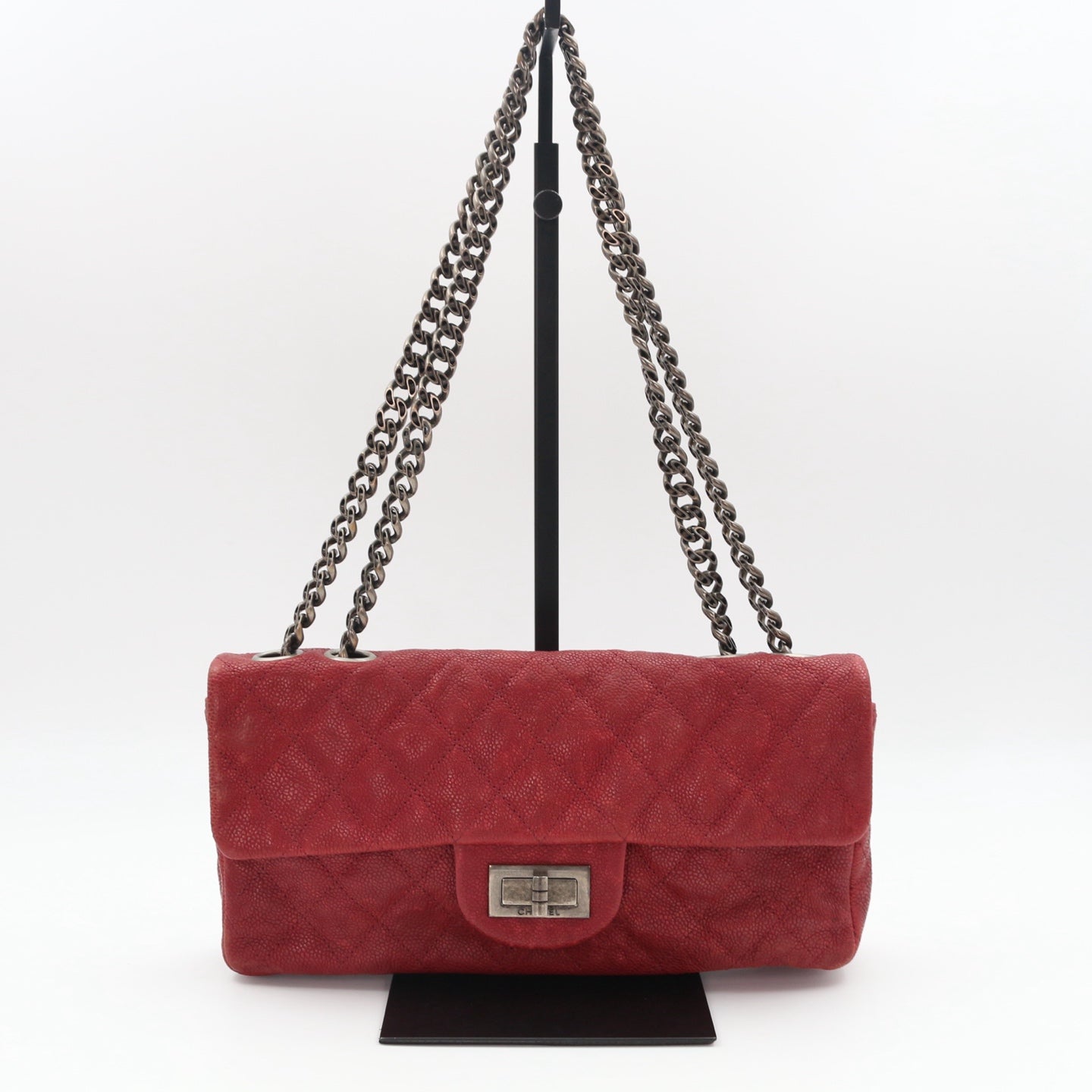 CHANEL Red Caviar Leather 2.55 Reissue Flap Bag [Used]
