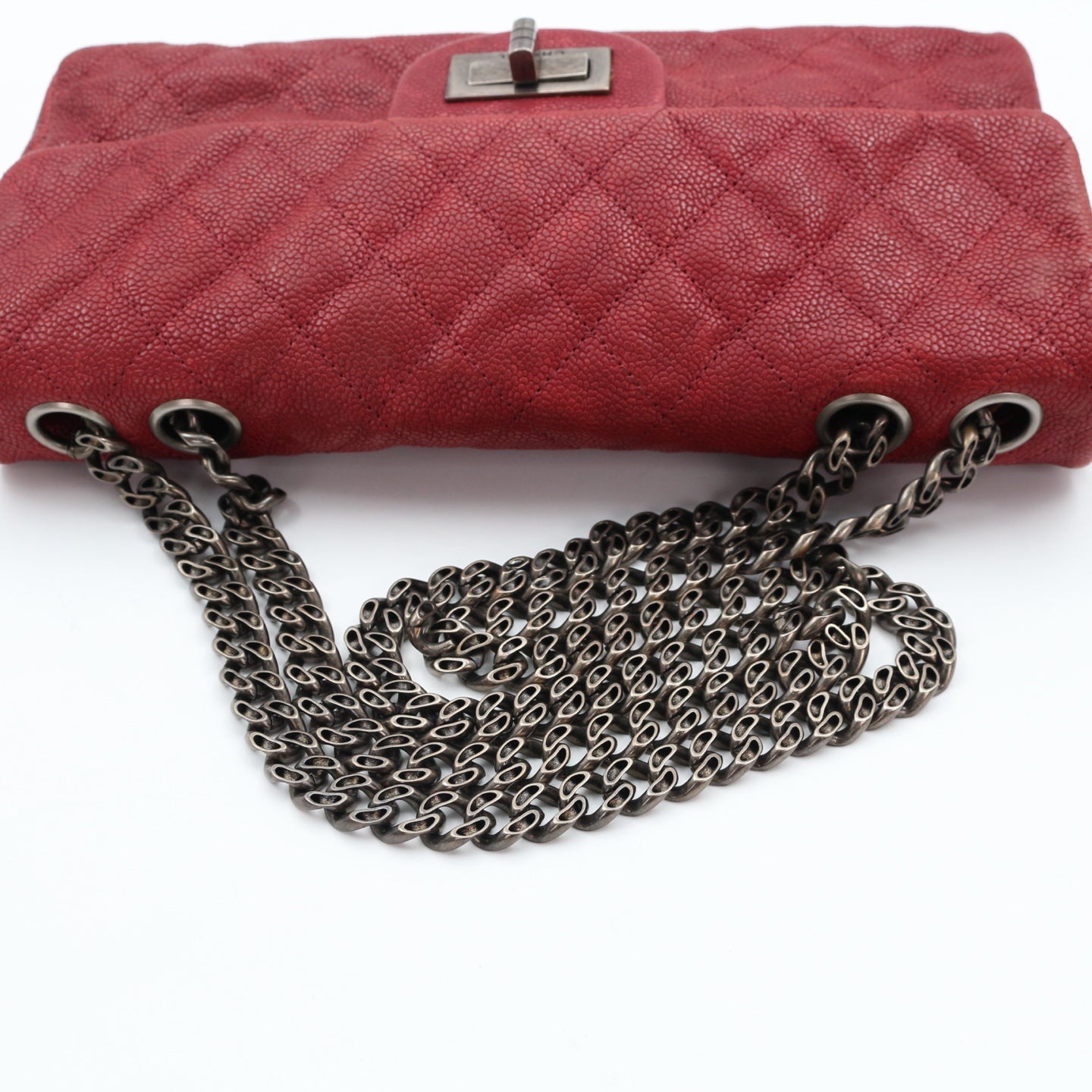 CHANEL Red Caviar Leather 2.55 Reissue Flap Bag [Used]