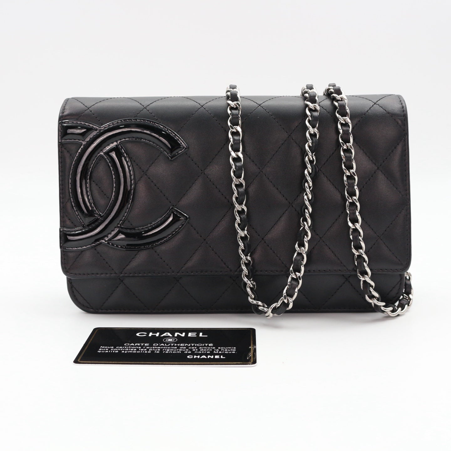 CHANEL Black Cambon Ligne Wallet On Chain [Used]