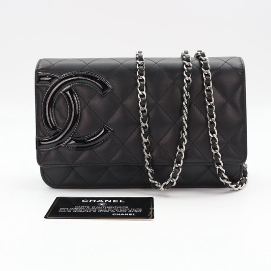 CHANEL Black Cambon Ligne Wallet On Chain [Used]