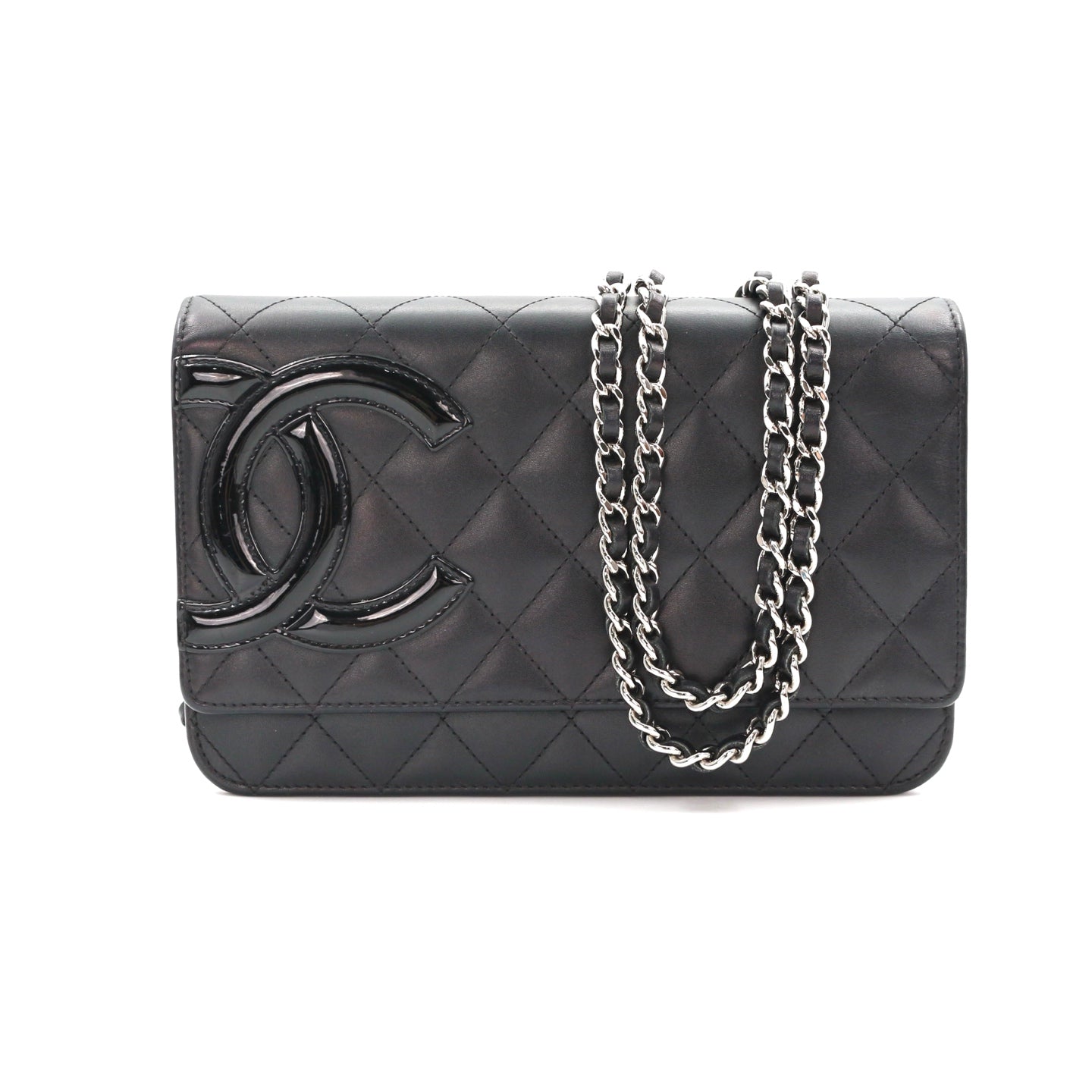 CHANEL Black Cambon Ligne Wallet On Chain [Used]
