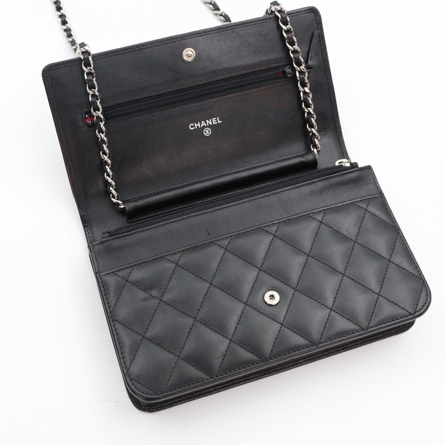 CHANEL Black Cambon Ligne Wallet On Chain [Used]