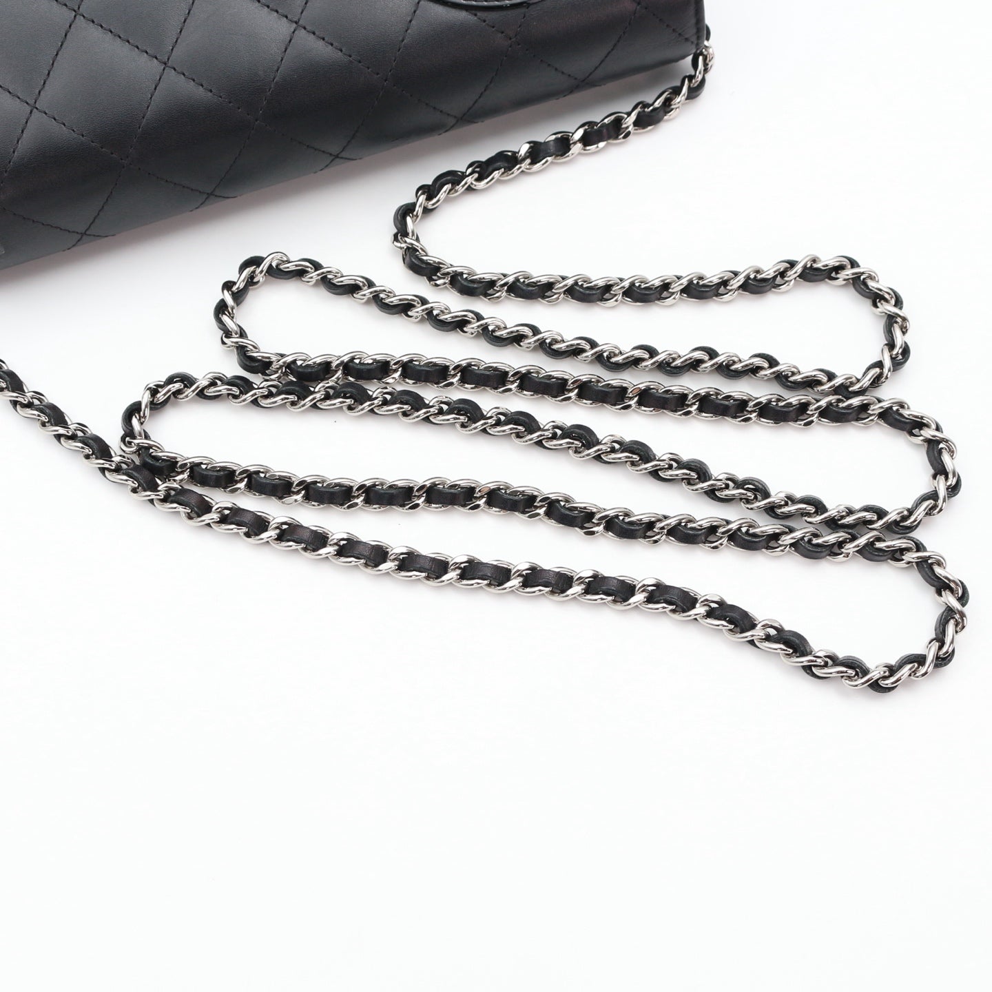 CHANEL Black Cambon Ligne Wallet On Chain [Used]