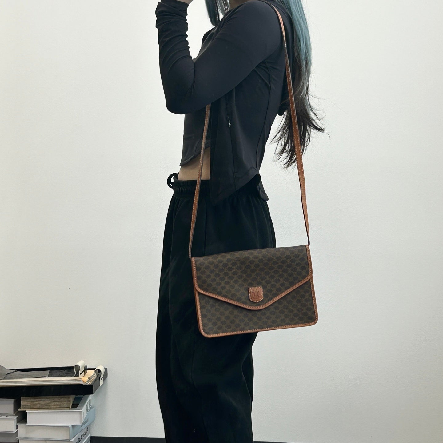 CELINE Macadam Envelope Crossbody Bag [Used]