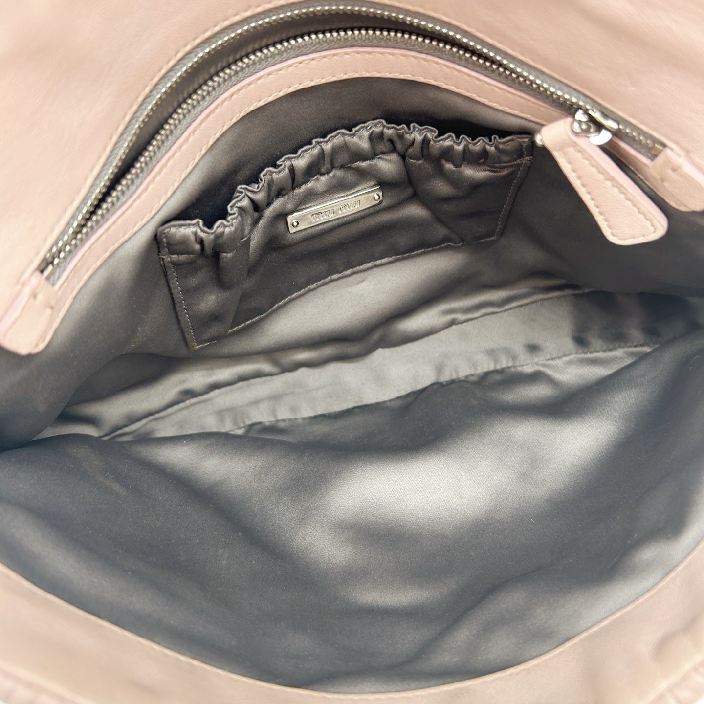 Miu Miu Pink Crystal Chain Matelasse Leather Shoulder Bag [Used]
