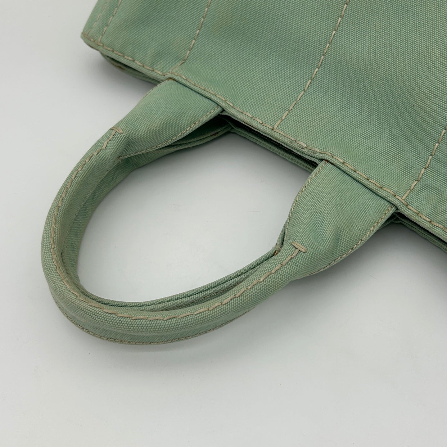 Prada Mint Green Canvas Large Tote Bag [Used]