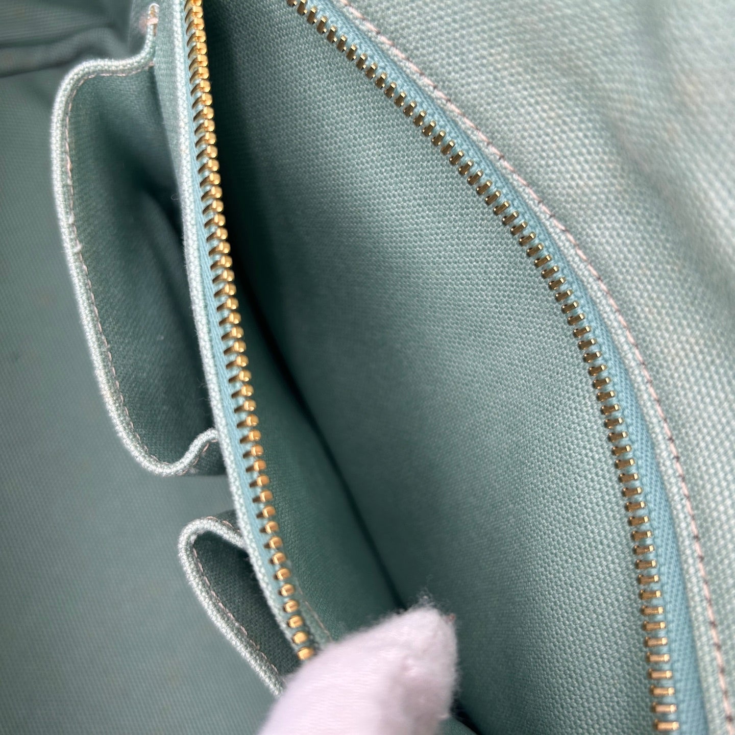 Prada Mint Green Canvas Large Tote Bag [Used]
