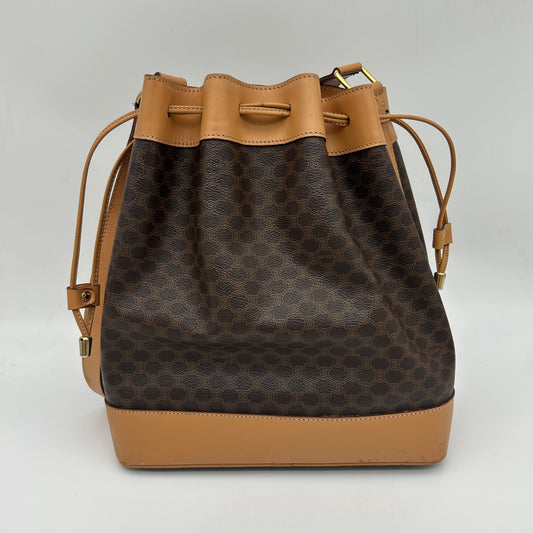 CELINE Macadam Drawstring Bucket Bag with Pouch [Used]