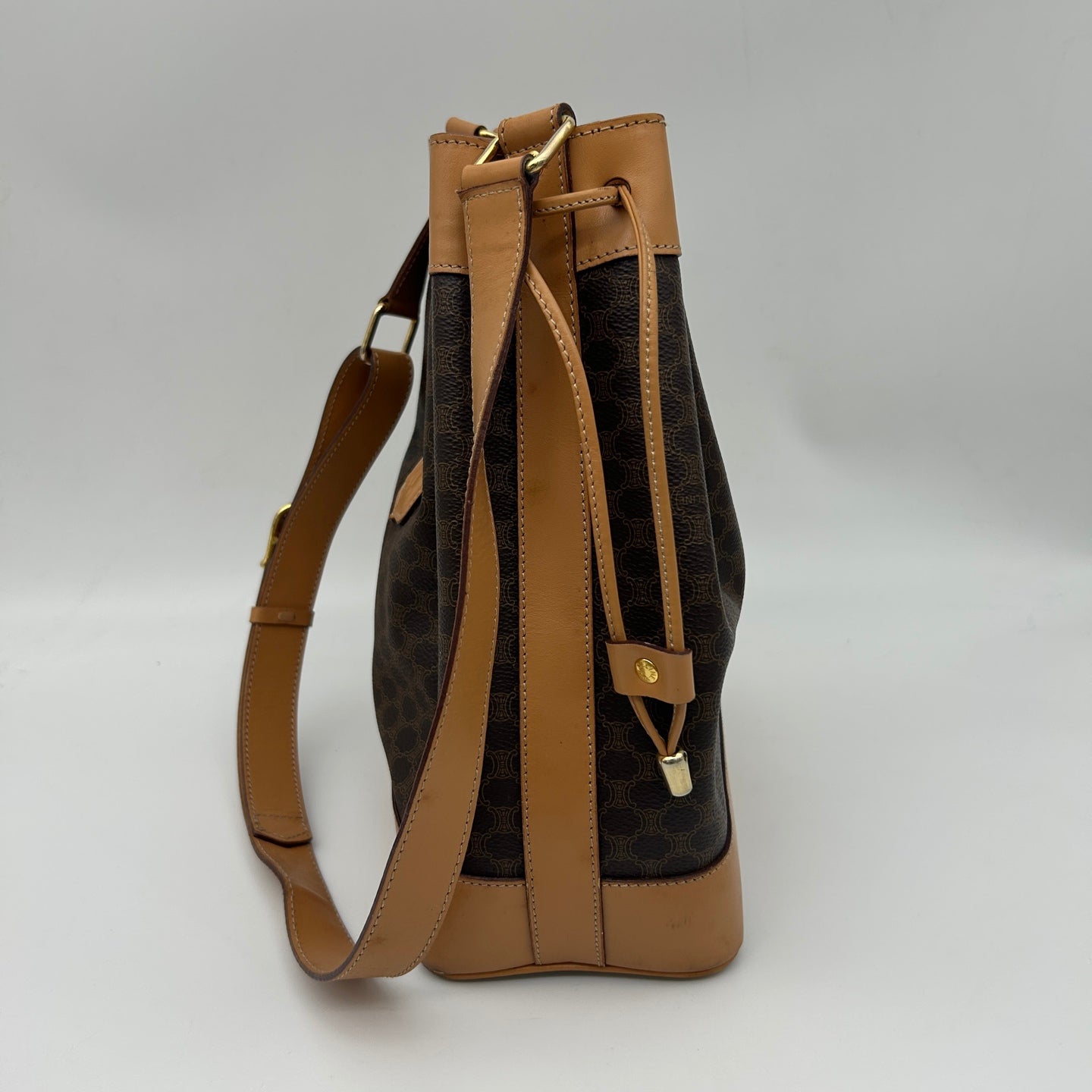 CELINE Macadam Drawstring Bucket Bag with Pouch [Used]