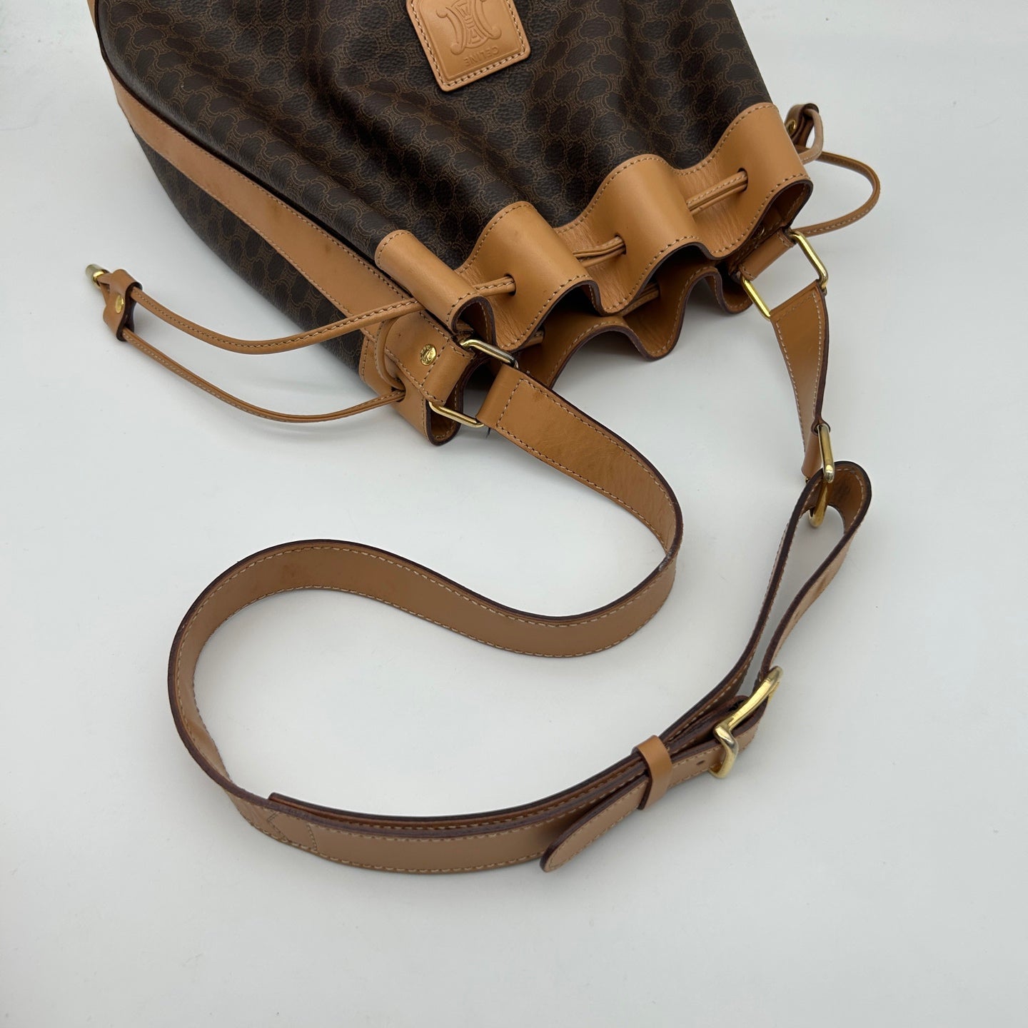 CELINE Macadam Drawstring Bucket Bag with Pouch [Used]