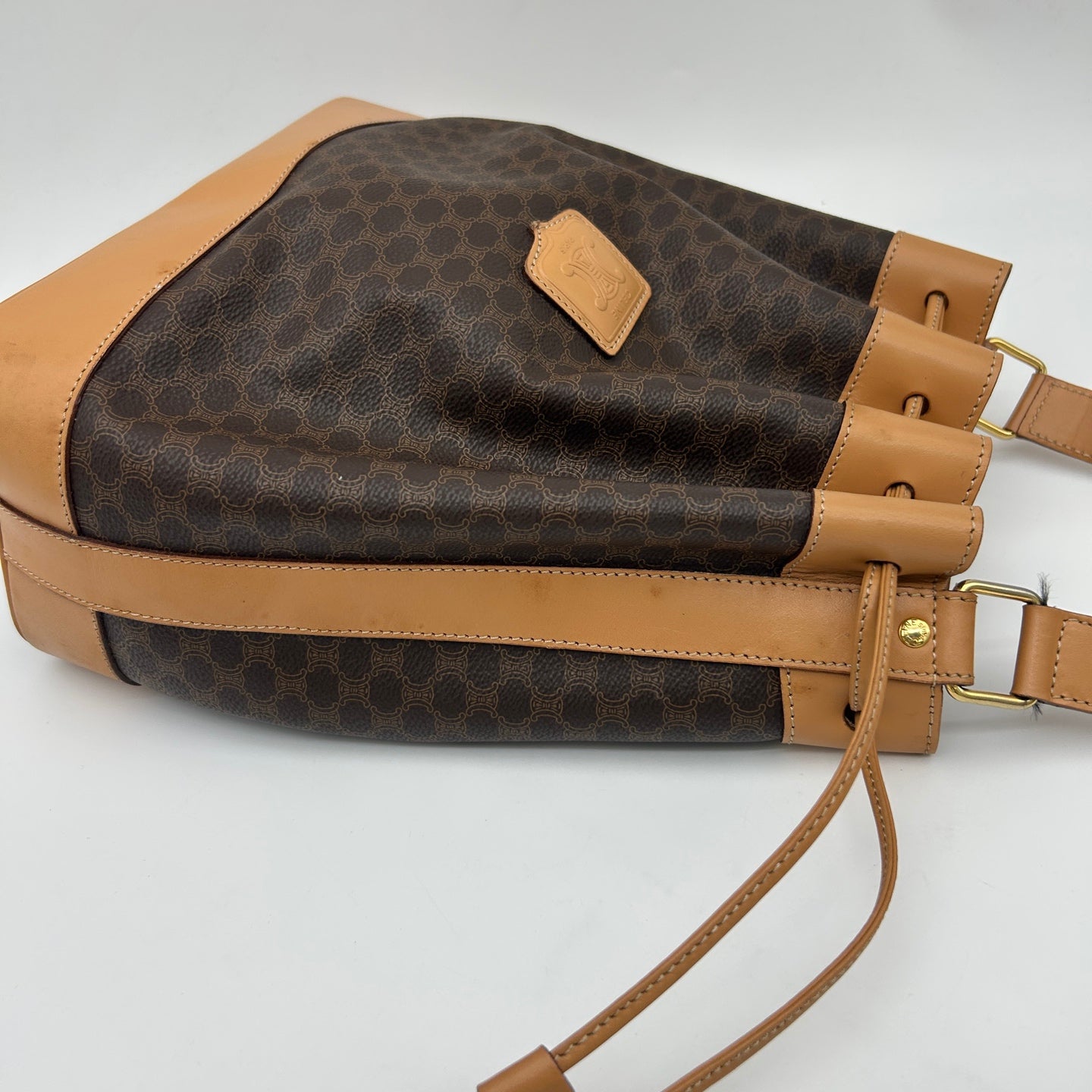 CELINE Macadam Drawstring Bucket Bag with Pouch [Used]