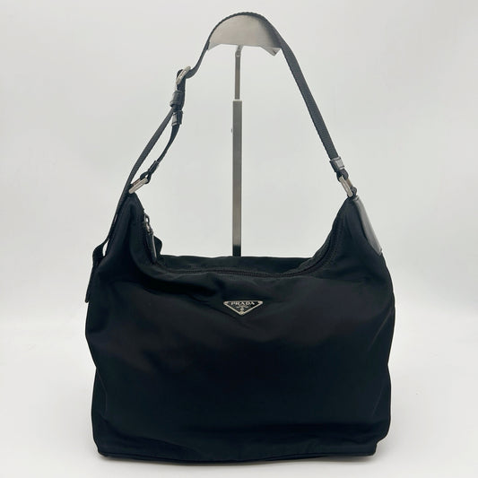 PRADA Black Nylon Hobo Shoulder Bag [Used]