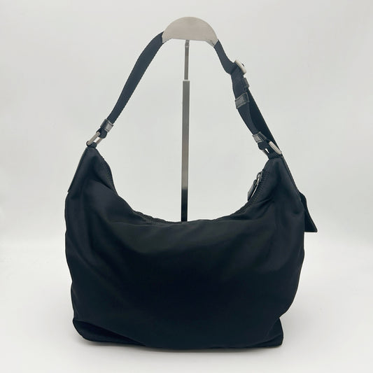 PRADA Black Nylon Hobo Shoulder Bag [Used]
