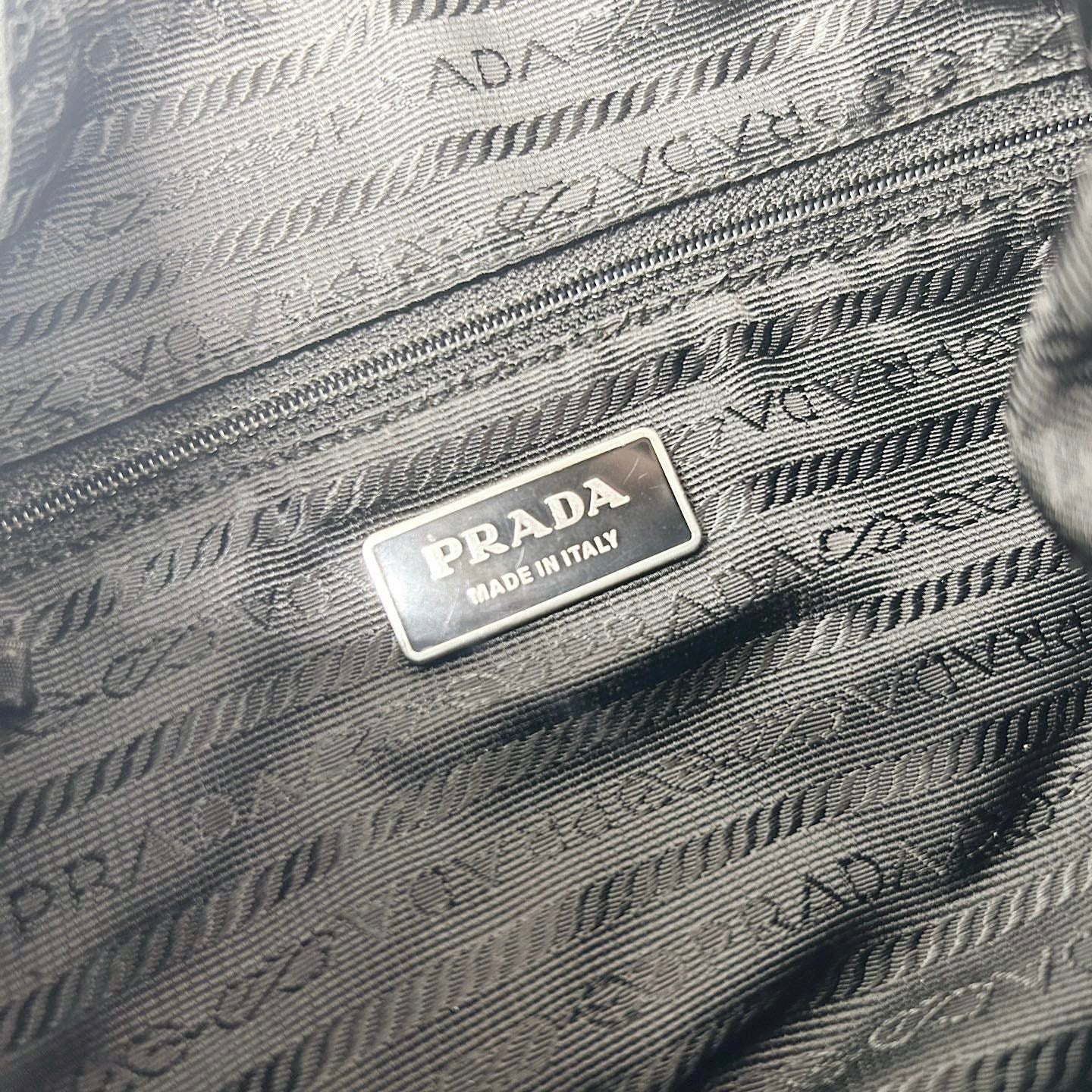 PRADA Black Nylon Hobo Shoulder Bag [Used]