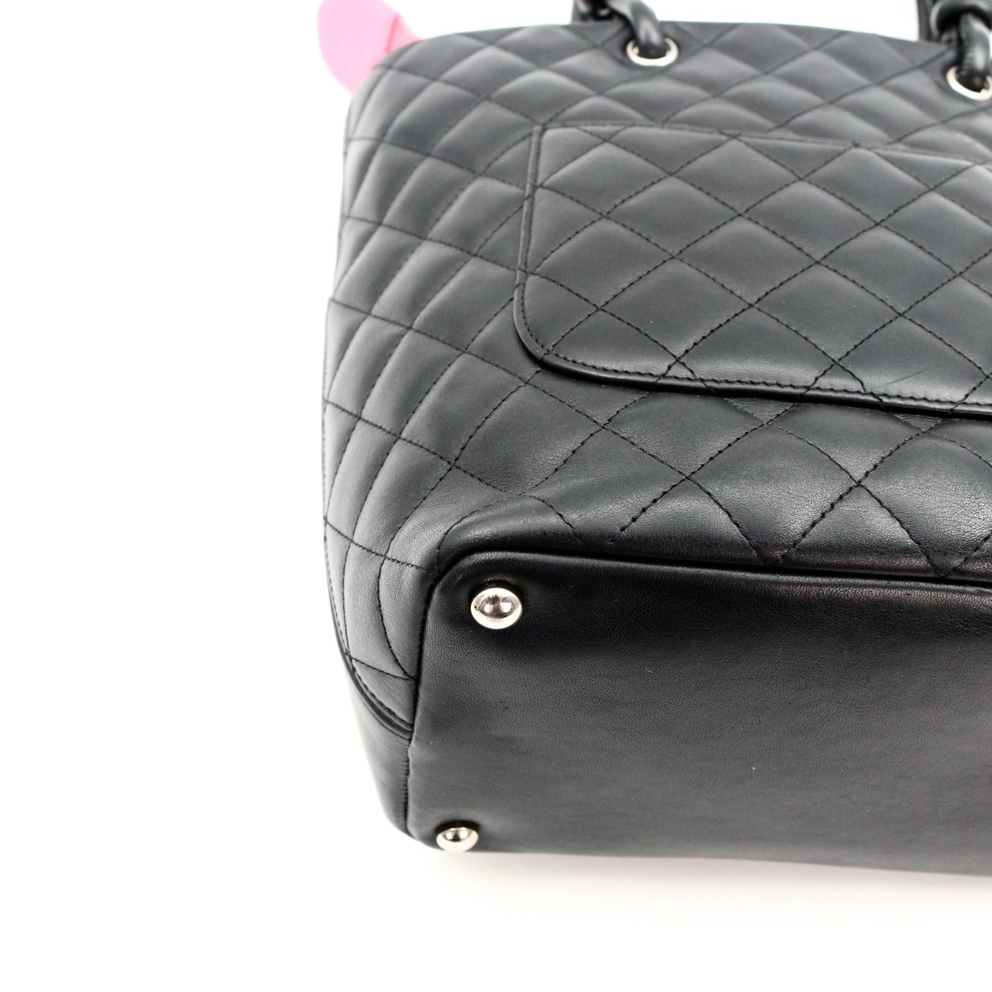 CHANEL Black Lambskin Cambon Tote Bag [Used]