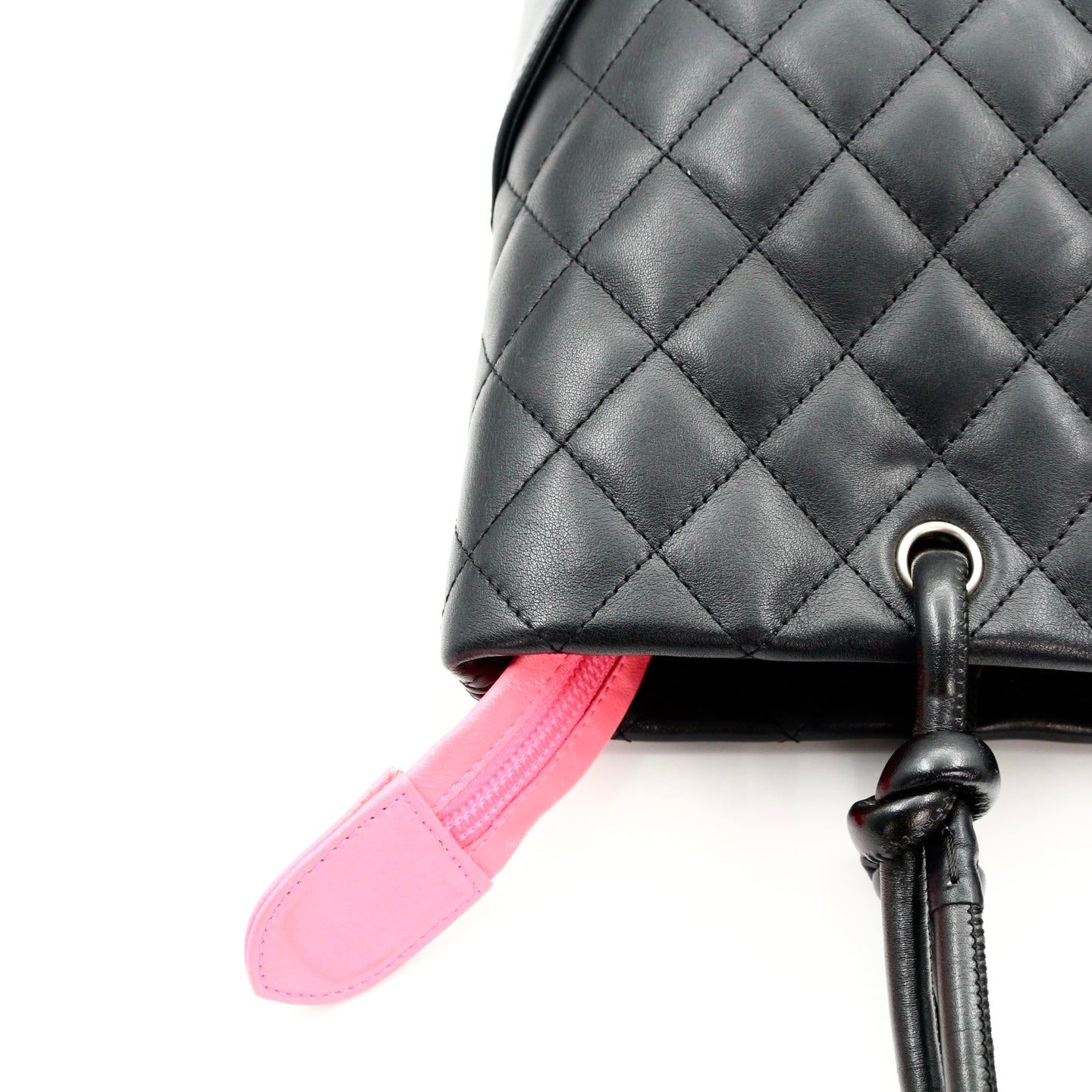 CHANEL Black Lambskin Cambon Tote Bag [Used]