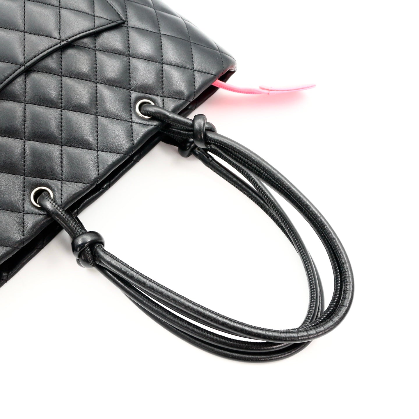 CHANEL Black Lambskin Cambon Tote Bag [Used]