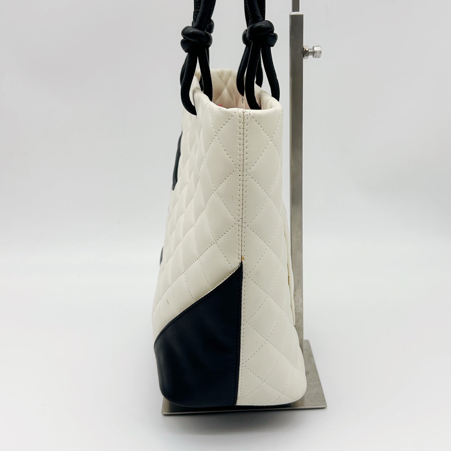 CHANEL Cambon Ligne Small Tote Bag – White / Black [Used]