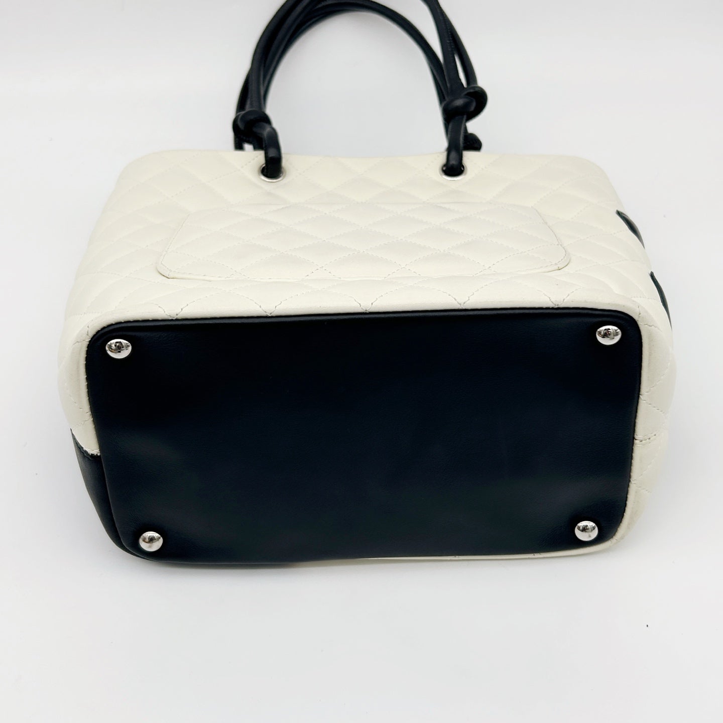 CHANEL Cambon Ligne Small Tote Bag – White / Black [Used]