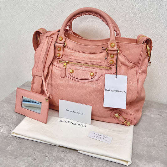 BALENCIAGA Classic City Large Bag – Pink [Used]