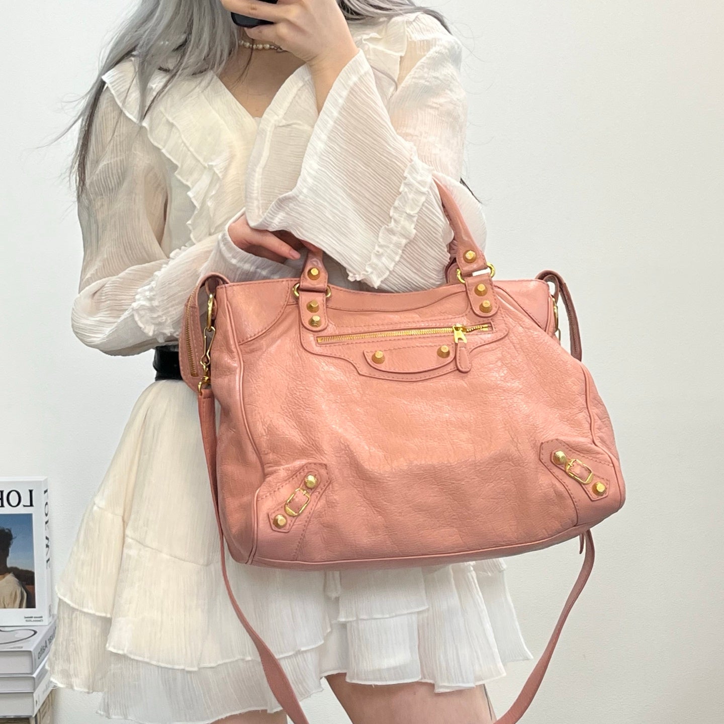 BALENCIAGA Classic City Large Bag – Pink [Used]
