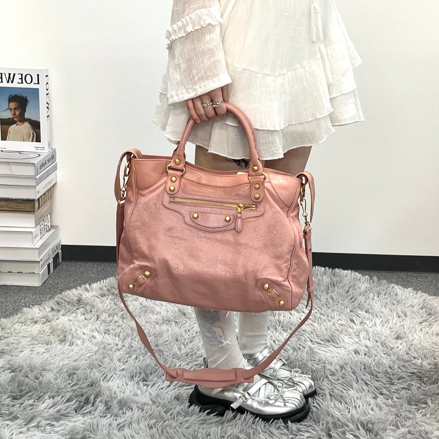BALENCIAGA Classic City Large Bag – Pink [Used]