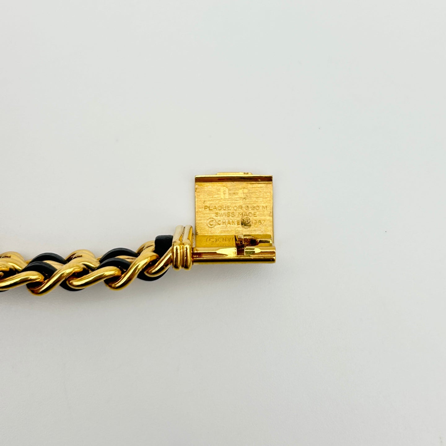 Chanel Premiere Black Dial Gold Chain Watch S Size [Used]