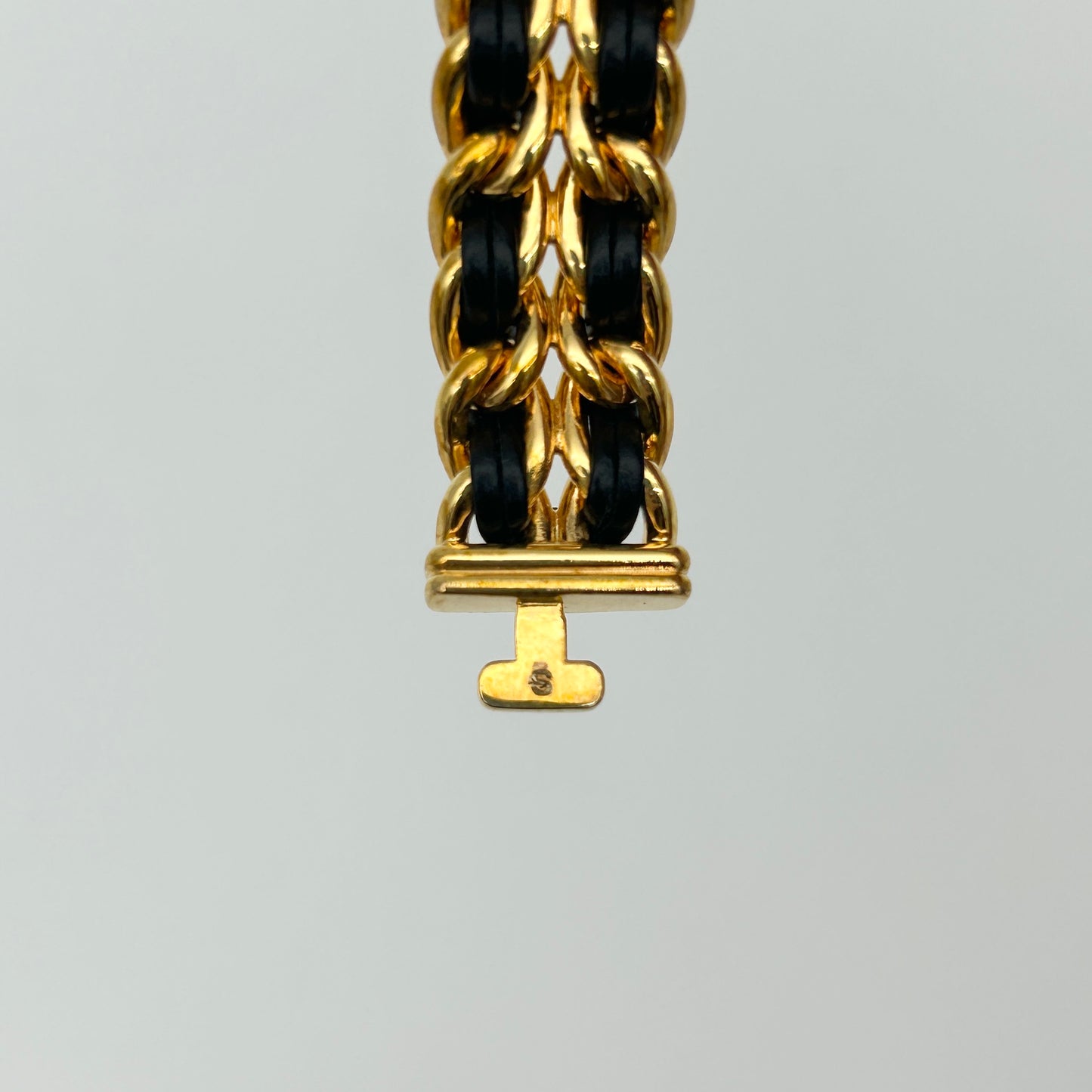 Chanel Premiere Black Dial Gold Chain Watch S Size [Used]