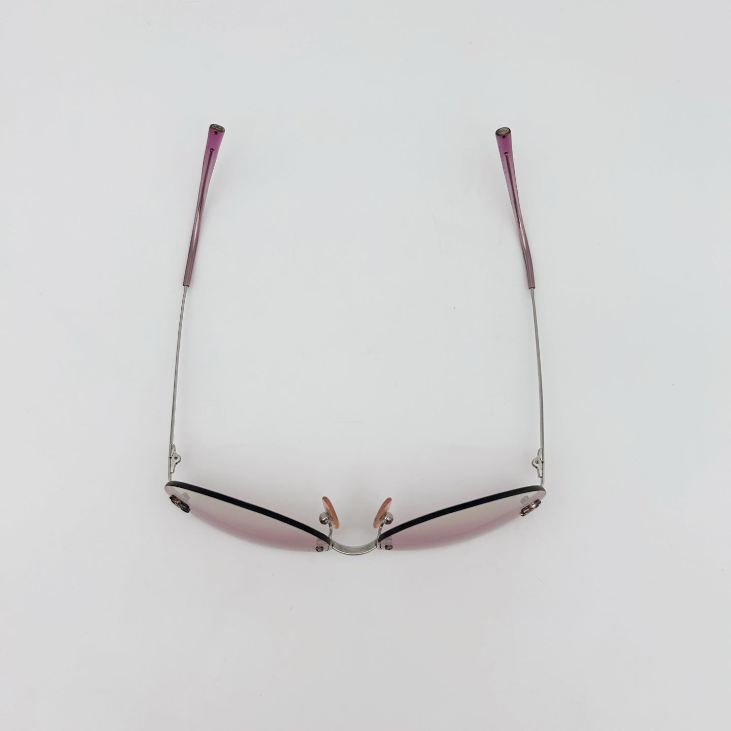 CHANEL Y2K Pink Gradient Rimless Cat-Eye Sunglasses – Pink Gradient [Used]