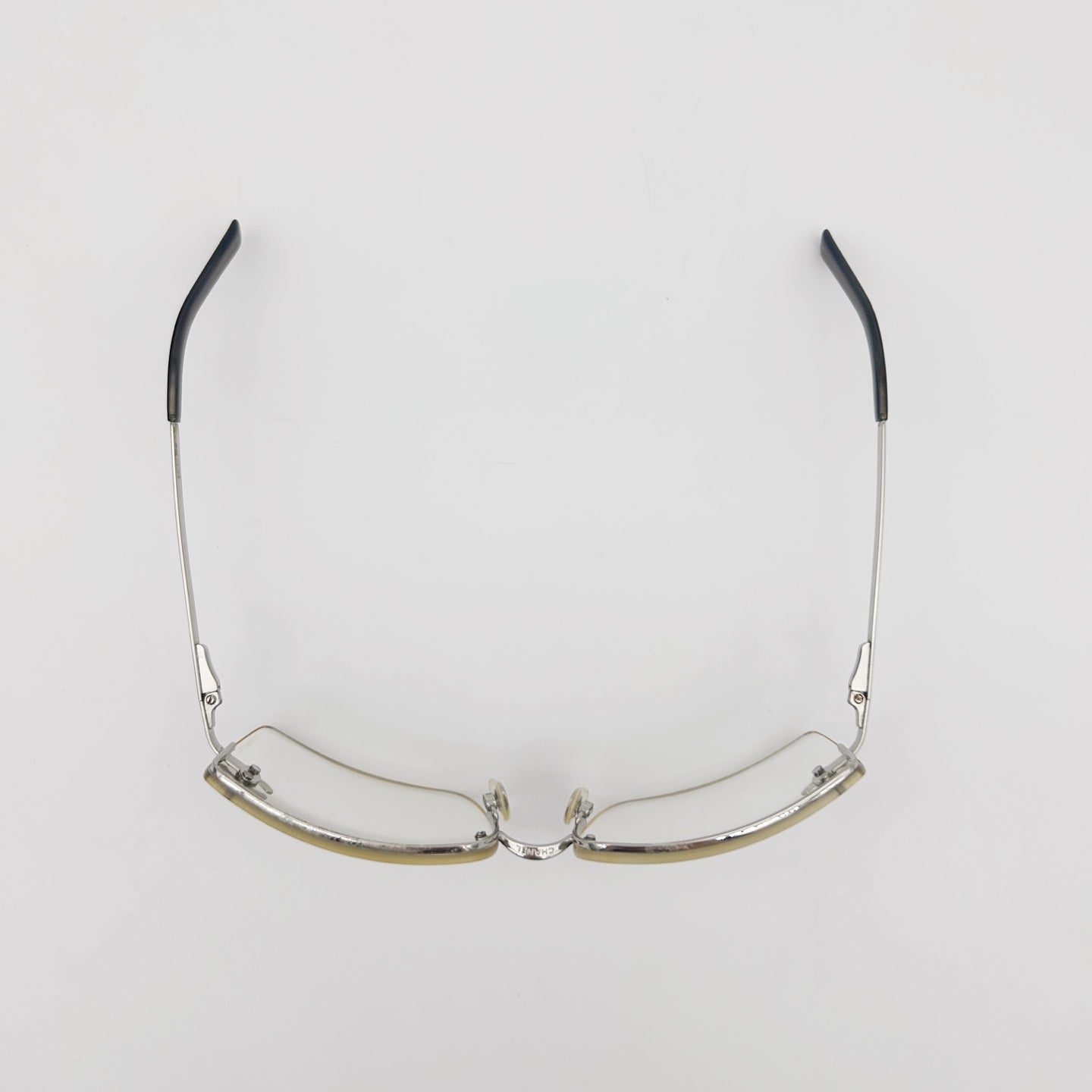 CHANEL Y2K Rimless Clear Fashion Glasses – Silver / Clear [Used]