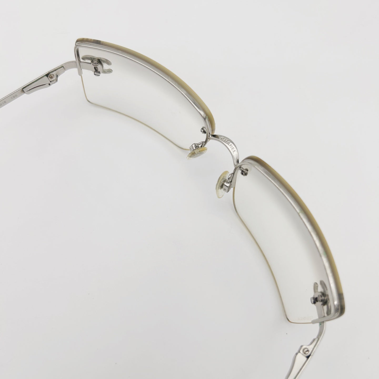 CHANEL Y2K Rimless Clear Fashion Glasses – Silver / Clear [Used]