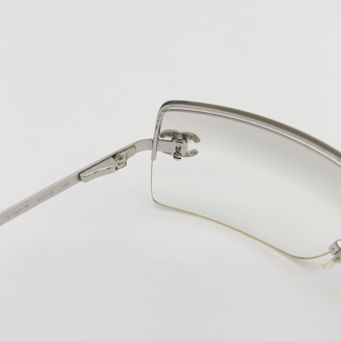 CHANEL Y2K Rimless Clear Fashion Glasses – Silver / Clear [Used]