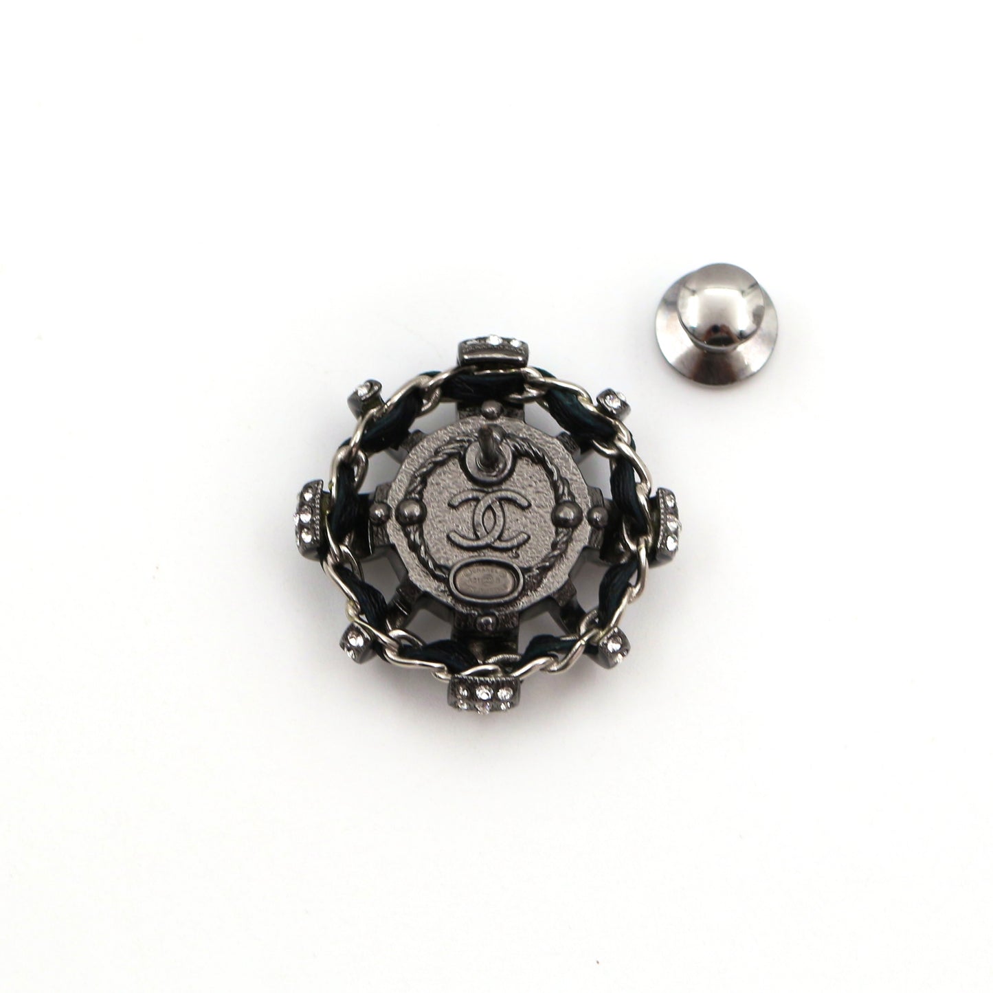 CHANEL Rhinestone CC Pearl Mini Brooch [Used]