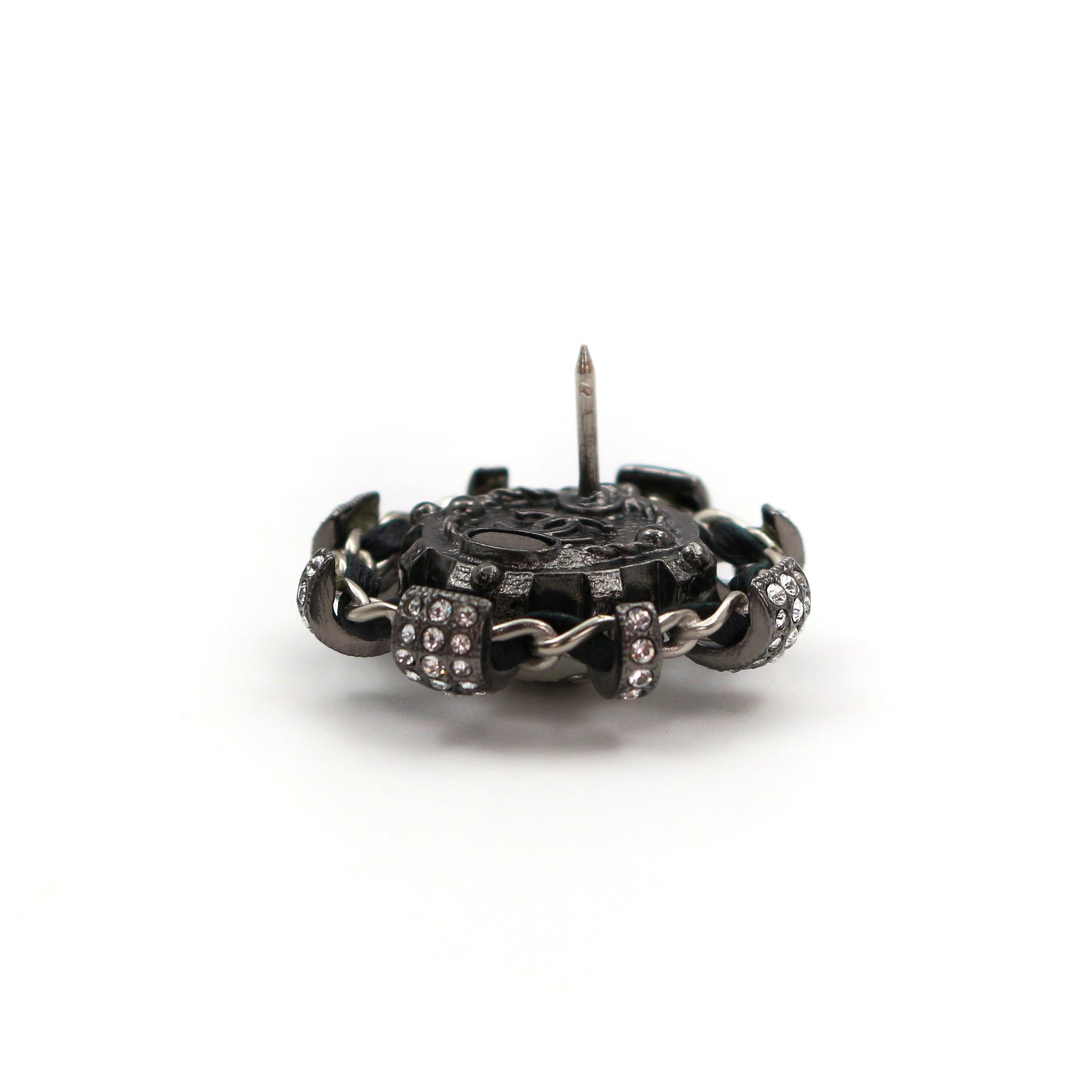 CHANEL Rhinestone CC Pearl Mini Brooch [Used]