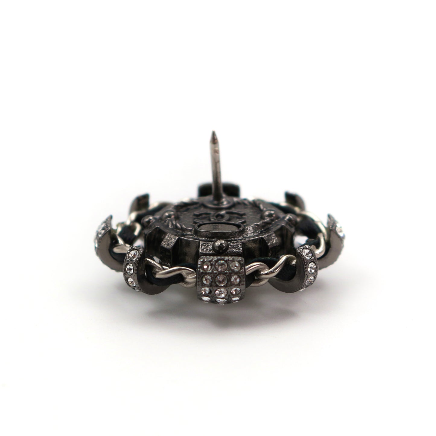 CHANEL Rhinestone CC Pearl Mini Brooch [Used]
