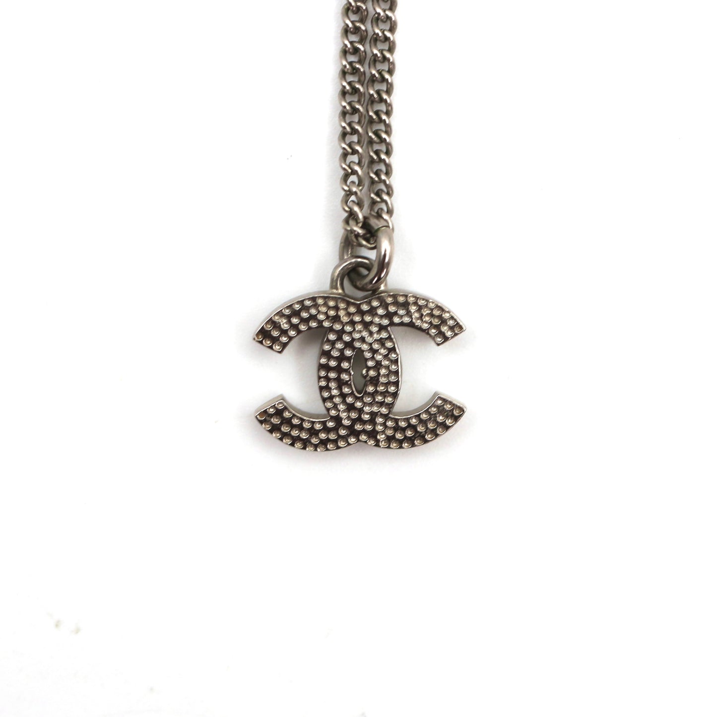 CHANEL Rhinestone CC Necklace [Used]
