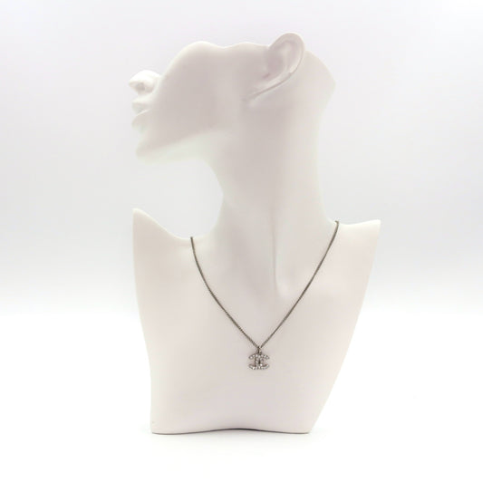CHANEL Rhinestone CC Necklace [Used]